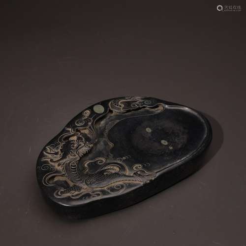 Famous "Xu Hua" end "dragon" inkstone st...