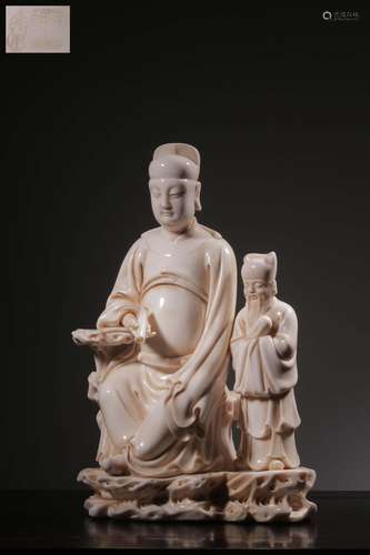 "He Chaozong" dehua white porcelain wenchang jun&#...