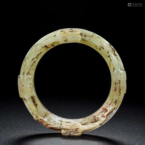 , hetian jade bracelet, jade is exquisite, carver delicate, ...