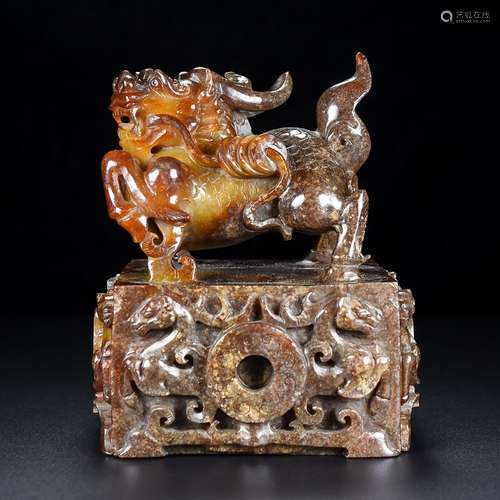 Hetian jade seal, the material of the hetian jade, jade is e...