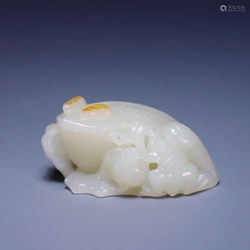 Hetian jade spittor furnishing articles, size: 6.3 * * * * 4...