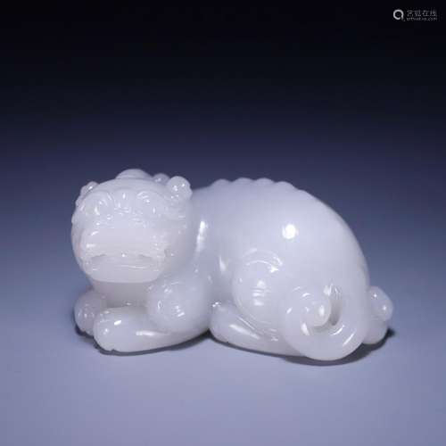 Hetian jade lie beast furnishing articles, size: 7.8 * * * *...