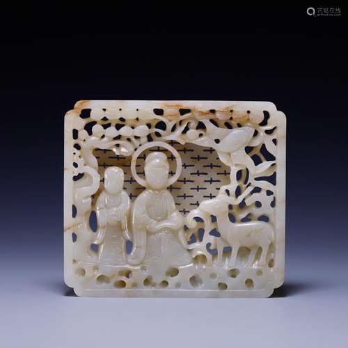 Hetian jade figure figure jade pieces, size: 11.5 * * * * 10...