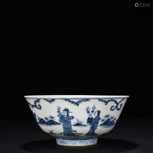 Blue and white traditionalcharacters green-splashed bowls8 c...