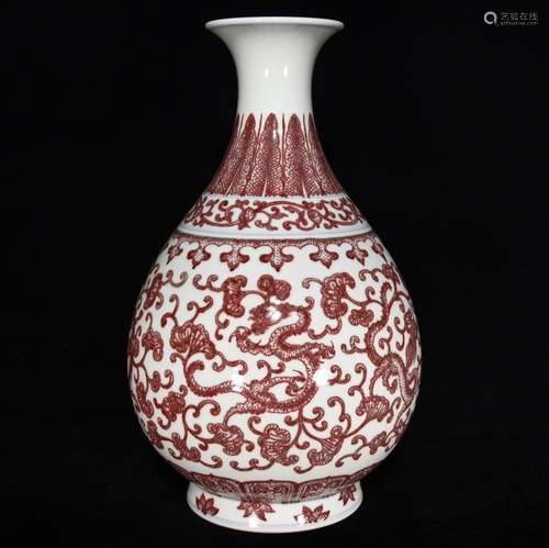 Red dragon grain okho spring bottle, youligong 36.5 * 22