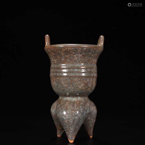 Kiln celadon Yan ice crack23 cm high 13 cm wide900