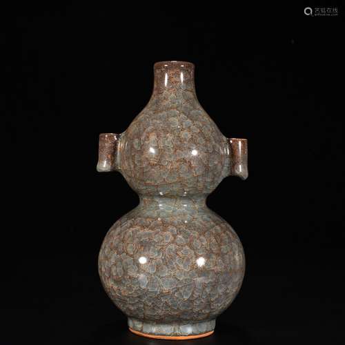 Kiln celadon ice crack wear gourd bottle24 cm high 13 cm wid...