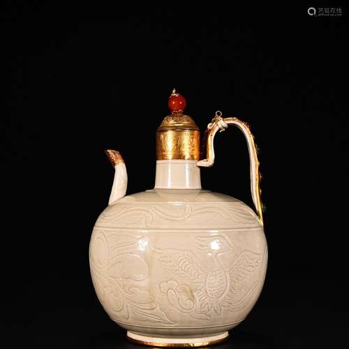 Kiln carved phoenix grain ewer (" carve engraves gems)2...