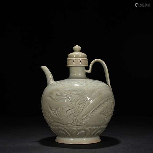 Yao state kiln carved dragon ewer 16 x 20 cm 3900