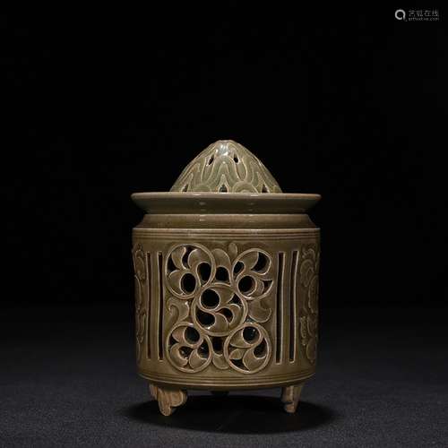 Yao state kiln carved flower grain boshan ship furnace fume ...