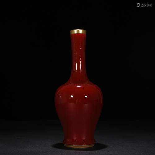 The red glaze colour bell jar 27 900 * 12 cm