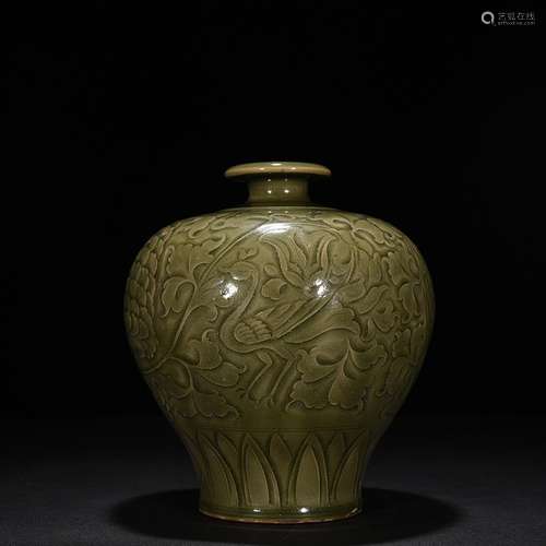 Yao state kiln carved flowers around branches grain net bott...