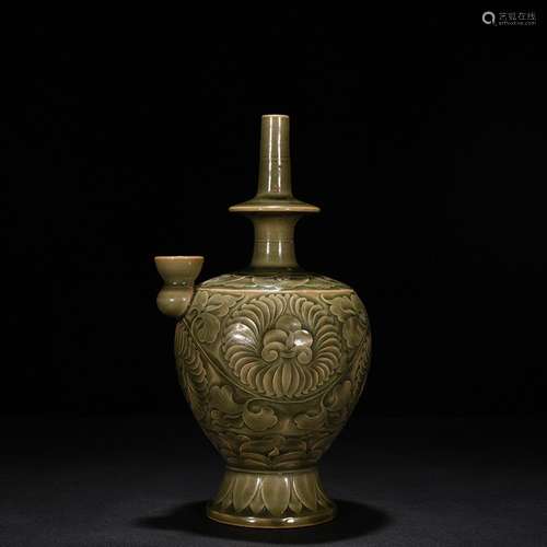 Yao state kiln carved flowers around branches grain net bott...