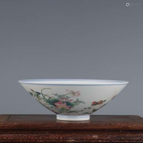 And pastel lotus pond on hat to bowl size: height 5.8 ㎝ cali...