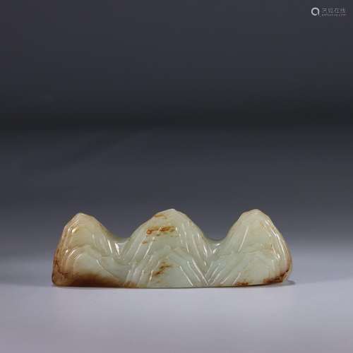 : hetian jade mountain peaks, pen rackSize: 10.1 cm long, 2....