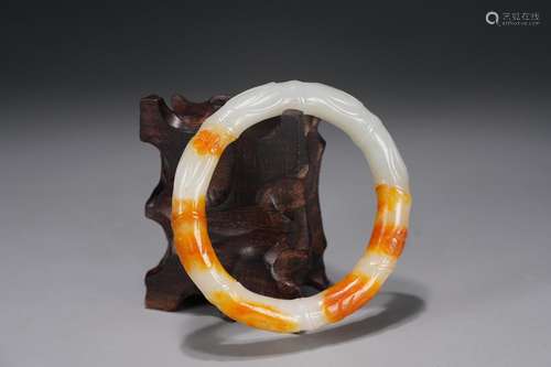 : hetian jade age of "poetic" bamboo braceletsSpec...