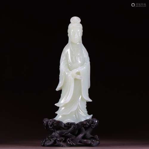 : hetian jade guanyin furnishing articlesSpecification: arra...