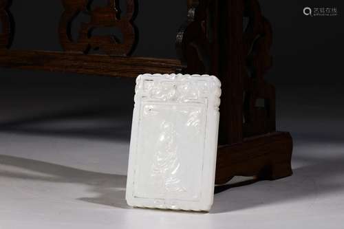 Hetian jade figure of poetrySpecification: high 6.2 cm wide ...