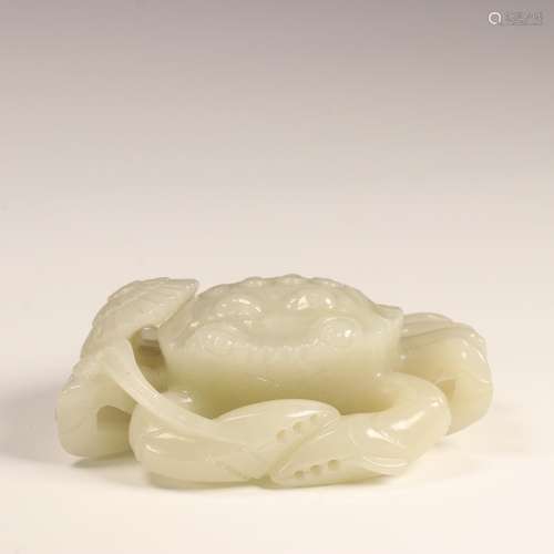 A, hetian jade, eight party to wealthSize: 7.5 cm long, 6.4 ...