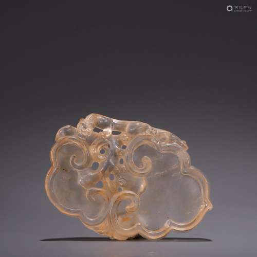 Old crystal longnu, ruyi lickingSpecification: 11.3 2 cm thi...