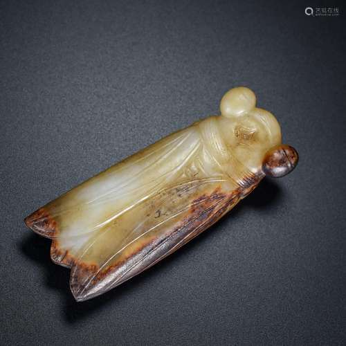 Hetian jade, jade cicada, the quality of the jade is exquisi...