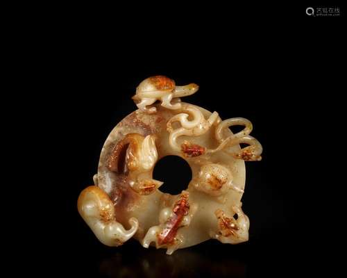 Hetian jade dragon pendant, even ooze color natural, carver ...