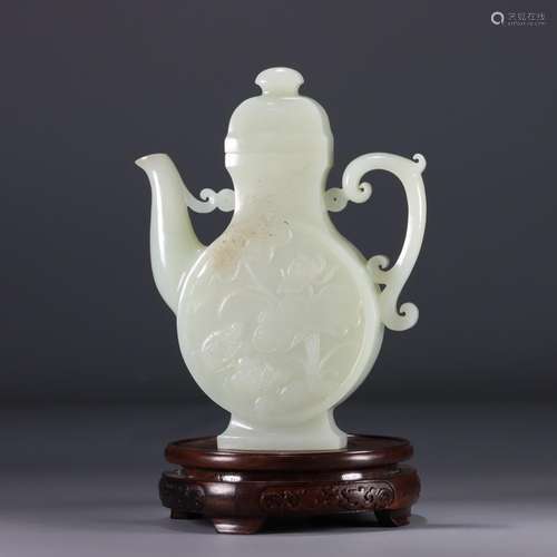 : hetian jade pot "girlfriend"Size: 18 cm long, 11...