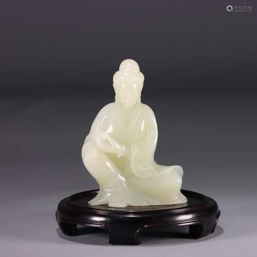 : hetian jade guanyin furnishing articlesSize: 7.5 cm long, ...