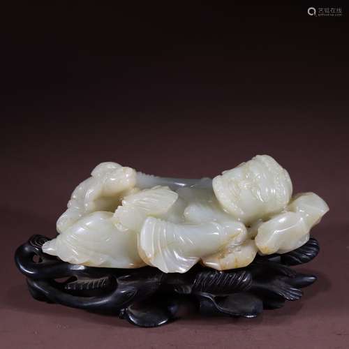 Smile: hetian jade lion furnishing articlesSpecification: 13...