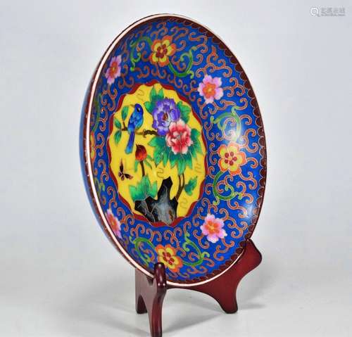 Big chenghua porcelain body cloisonne painting of flowers an...