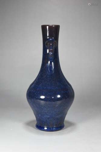 Long with the jun porcelain glaze blue crystal block of heap...