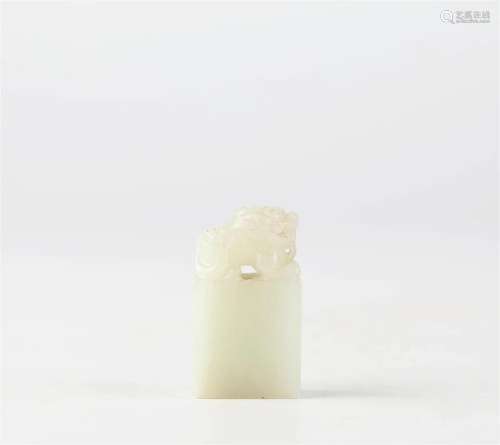 China Hotan White Jade Seal