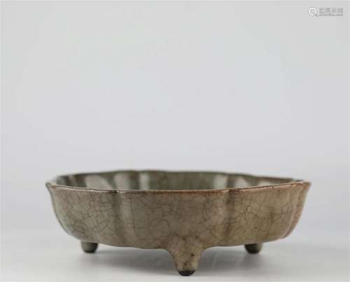 Ancient Chinese porcelain with natural cracks, Song Dynasty