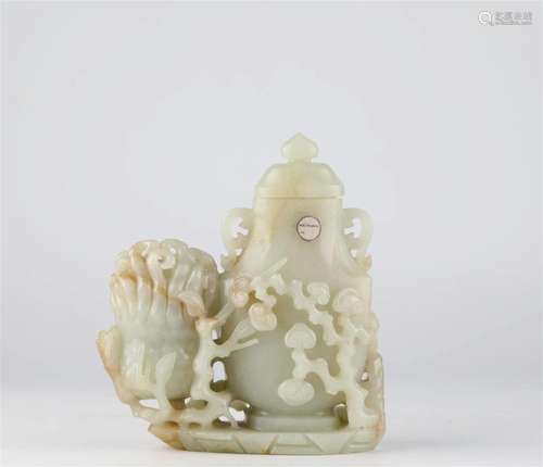 China Hotan Jade Bottle, Qing Dynasty