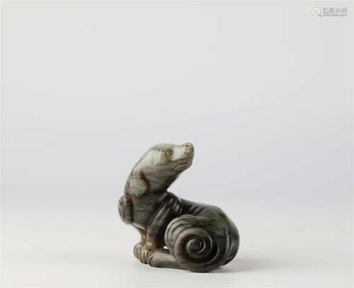 China Hotan Jade Carved Dog, Song Dynasty