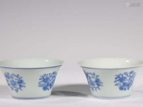 , blue and white chenghua years cupSize 4.5 x8cm