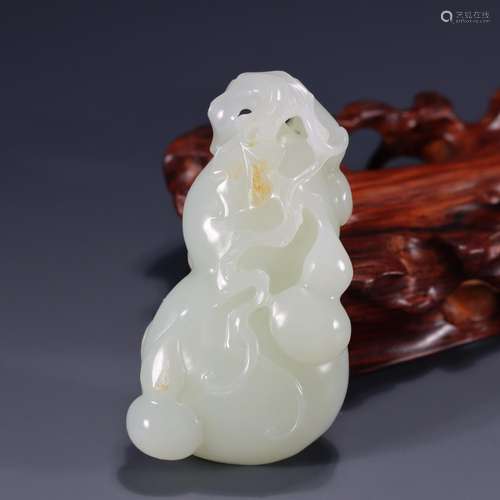 Hetian YuFu both lu. The gourd accessories8.4 cm long, 4.4 c...