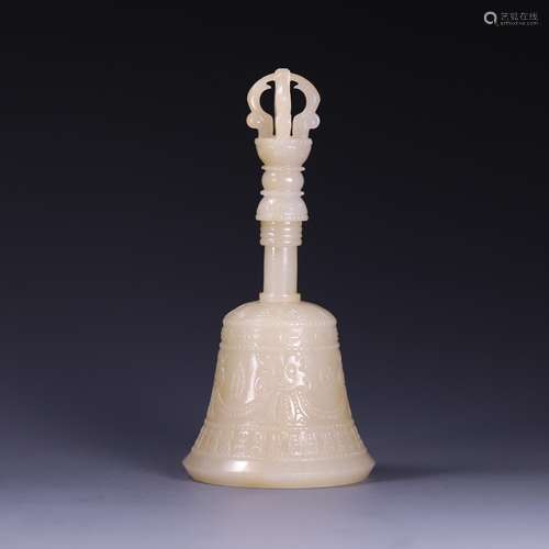 Hetian jade vajra bell multiplier, size: 14.7 * 7.1 cm, 203....