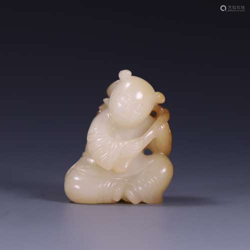 Hetian jade lad offer longevity, size: 4.5 * * * * 3.5 2.6 c...