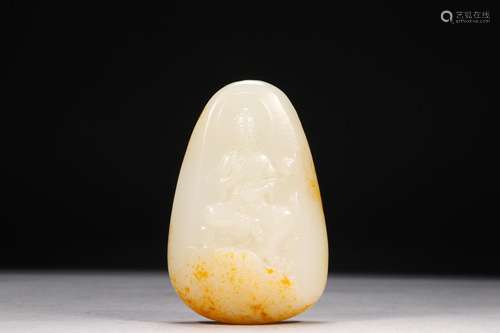 hetian jade guanyin pendantSize: 5.2 * 2.6 * 8 cm weighs 177...