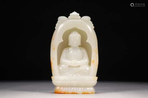 hetian jade BuddhaSize: 9.5 * 16.5 * 4.7 cm weighs 1230 g.