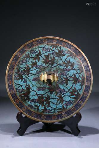 ,cloisonne bronze mirrorSize: 24 * 1.2 cm