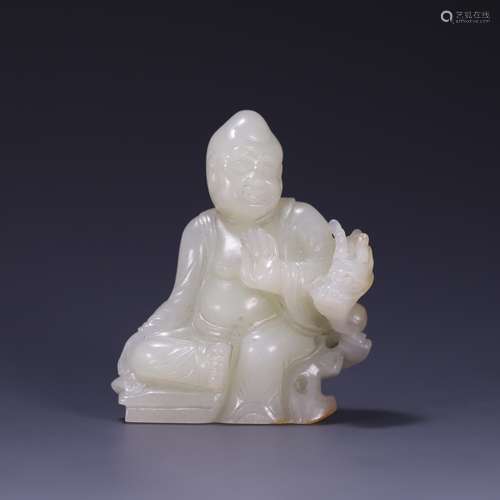 Ocean's old , hetian jade dragon carved pieces, size: 5....