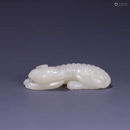 , hetian jade lie dog carvings, size: 6.7 * * * * 2.9 1.7 cm...