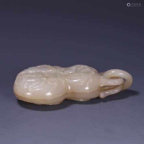 , hetian jade gourd shape cover box, size: 9.5 * * * * 5.6 2...