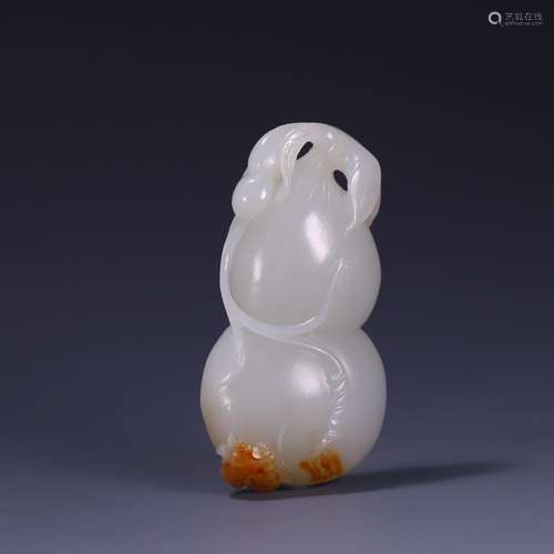 , hetian jade gourd carving pieces, size: 6.3 * * * * 3.2 1....