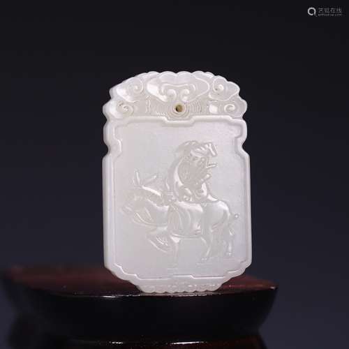 , hetian jade character poems brand, size: 5.4 * * * * 3.5 0...