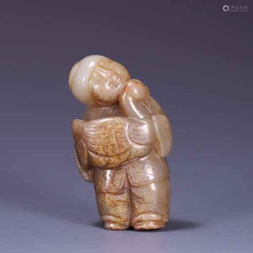 , hetian jade carving the ladSize: 5.6 * * * * 3.2 2.1 cm, w...