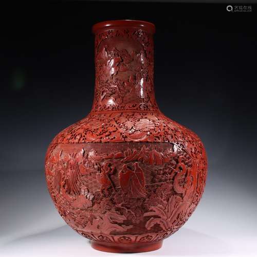 Stories of reflux,carved lacquerware treeSpecification: 44 c...