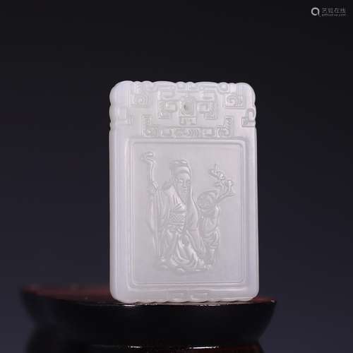 , hetian jade character poems brand, size: 6.1 * * * * 4.1 0...